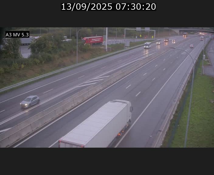 Webcam à l'Aire de Berchem au Luxembourg sur l'A3. Vue orientée vers la France
