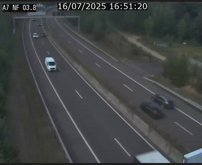 Webcam autoroute A7 au Luxembourg à la sortie du Tunnel Stafelter vers le Nord