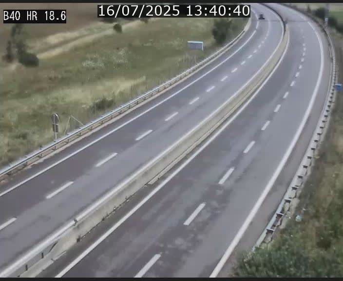 Webcam sur la route de liaison entre Micheville et Esch-Belval à la frontière entre le Luxembourg et la France. Vue orientée vers la Lorraine.