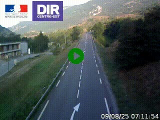 Web cam sur la N90 à Aime, en provenance de Bourg-Saint-Maurice et en direction d'Albertville