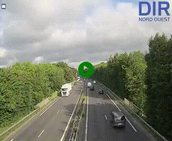 Webcam sur le périphérique de Caen (N814) à l'est de la ville, à Mondeville hauteur de la sortie 2, Presqu'île-Rives de l'Orne, au bout de l'autoroute A13