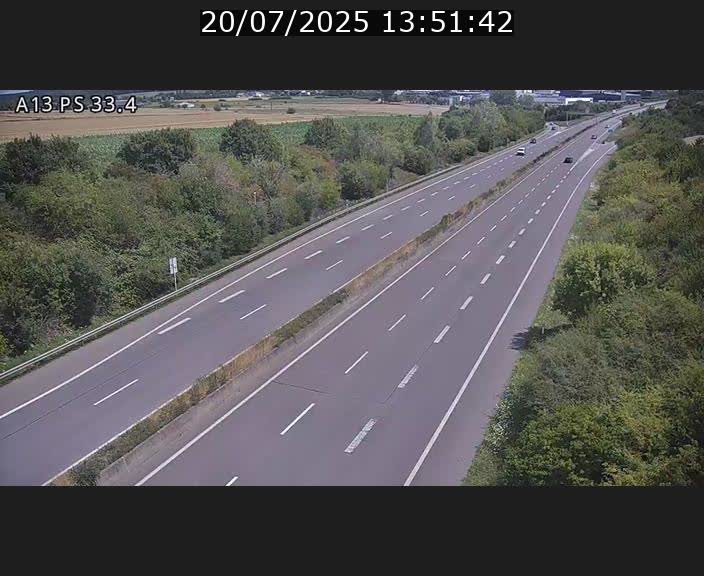 Webcam trafic sur A13 à hauteur de Mondorf-les-Bains en direction d'Altwies