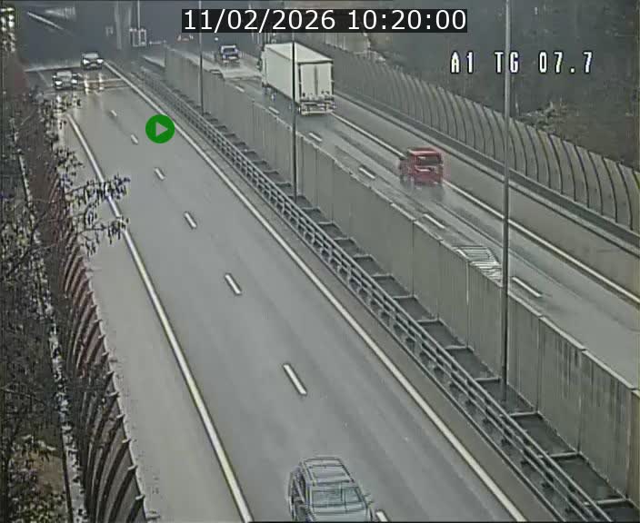 Traffic live webcam Luxembourg Kirchberg - A1 direction Luxembourg-ville - BK 7.7