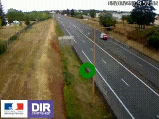 Webcam à Mably, à proximité de Roanne en direction de Moulins sur la N7