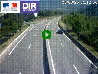 Caméra sur la Nationale 90 (N90) à La Léchère, en direction et à proximité d'Albertville