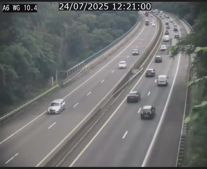 Traffic live webcam Luxembourg Mamer - A6 - BK 10.4 - direction Luxembourg/France/Allemagne
