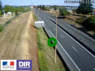 Webcam à Mably, à proximité de Roanne en direction de Moulins sur la N7