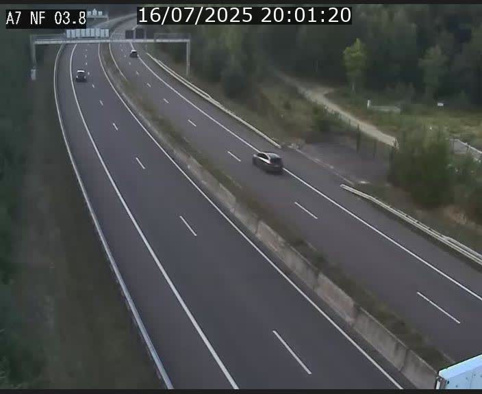Webcam autoroute A7 au Luxembourg à la sortie du Tunnel Stafelter vers le Nord