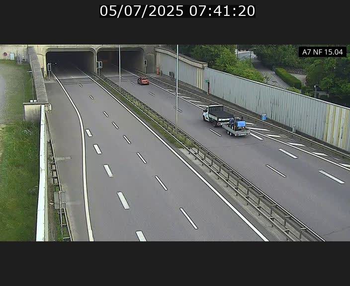 Caméra trafic Luxembourg - A7, Tunnel Mersch, entrée sud, direction Ettelbruck