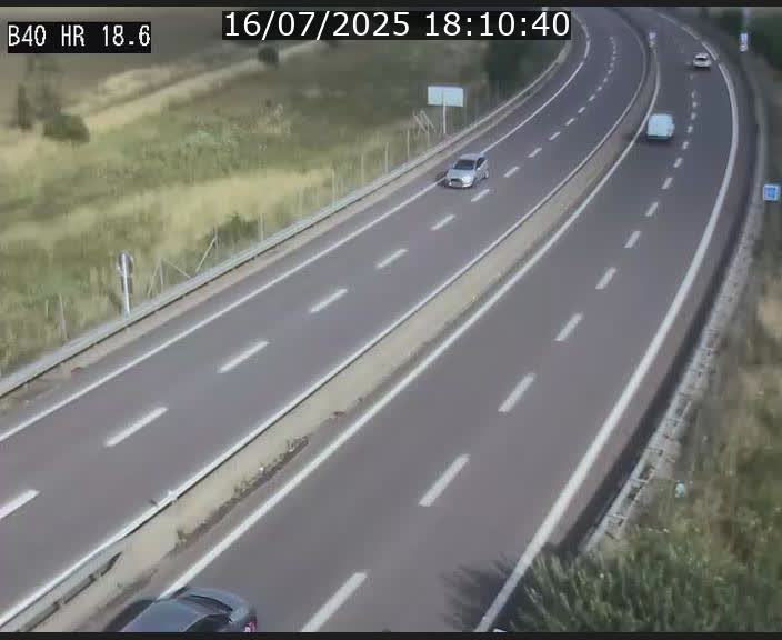 Webcam sur la route de liaison entre Micheville et Esch-Belval à la frontière entre le Luxembourg et la France. Vue orientée vers la Lorraine.