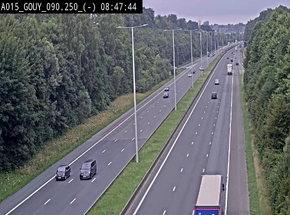 Webcam autoroute Belgique - Gouy-lez-piéton - E42 - BK 90.3