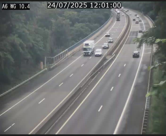 Traffic live webcam Luxembourg Mamer - A6 - BK 10.4 - direction Luxembourg/France/Allemagne