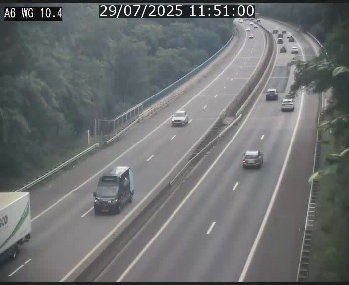 Traffic live webcam Luxembourg Mamer - A6 - BK 10.4 - direction Luxembourg/France/Allemagne