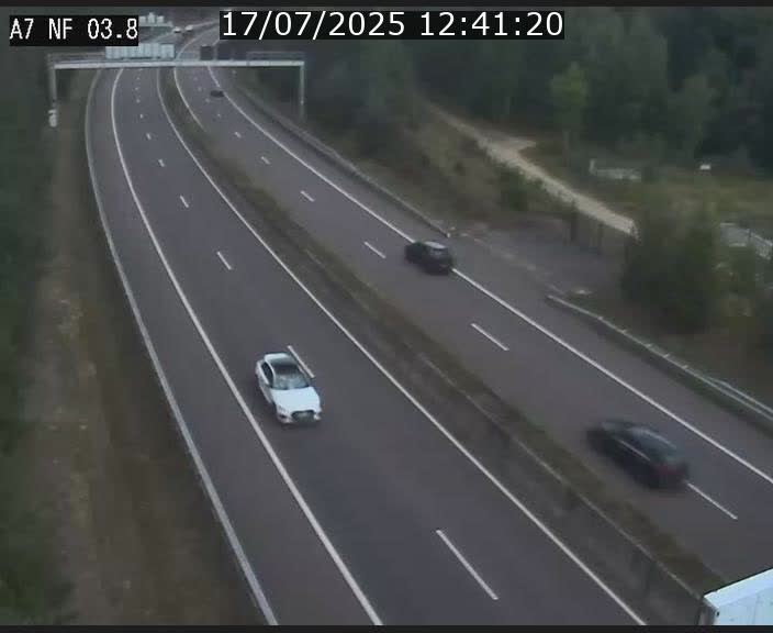 Webcam autoroute A7 au Luxembourg à la sortie du Tunnel Stafelter vers le Nord