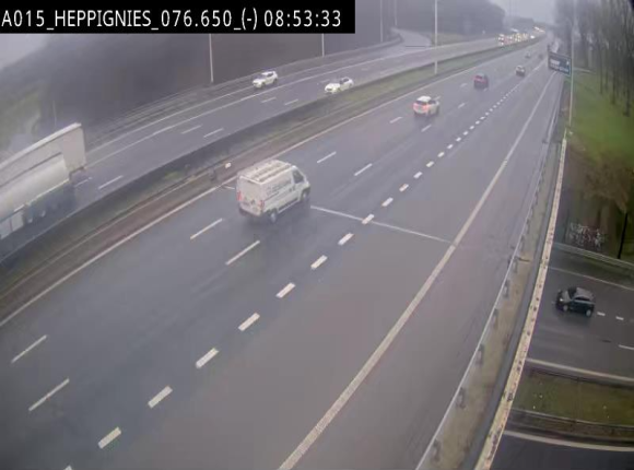 Webcam autoroute Belgique - Heppignies - E42 direction Namur - BK 76.4