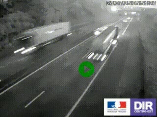 Caméra autoroutière sur l'A47 à hauteur de Givors, a proximité de Lyon. La webcam est orientée vers Lyon