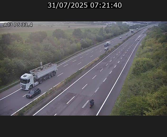 Webcam trafic sur A13 à hauteur de Mondorf-les-Bains en direction d'Altwies