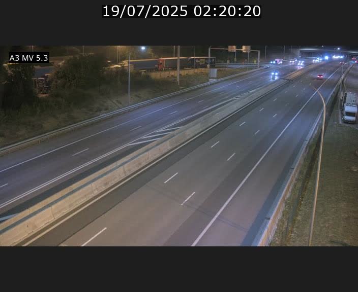 Webcam à l'Aire de Berchem au Luxembourg sur l'A3. Vue orientée vers la France