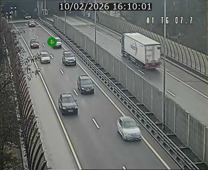 Traffic live webcam Luxembourg Kirchberg - A1 direction Luxembourg-ville - BK 7.7