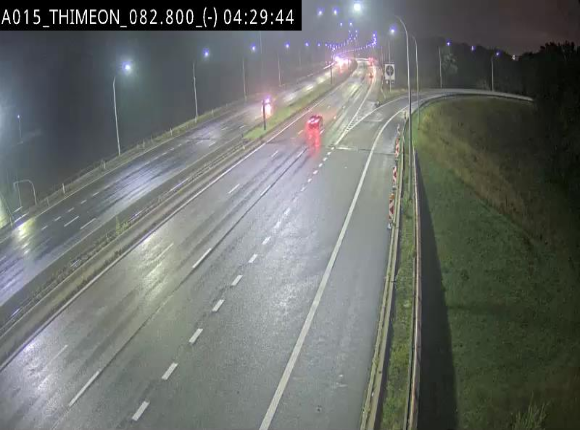 Caméra trafic Belgique - Thiméon - E42, jonction avec A54 (E420) direction La Louvière/Charleroi - BK 82.82