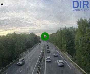 Webcam sur le périphérique de Caen (N814) à l'est de la ville, à Mondeville hauteur de la sortie 2, Presqu'île-Rives de l'Orne, au bout de l'autoroute A13