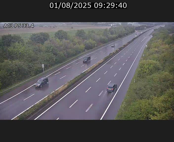 Webcam trafic sur A13 à hauteur de Mondorf-les-Bains en direction d'Altwies