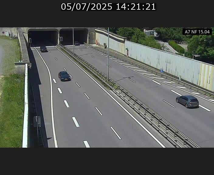 Caméra trafic Luxembourg - A7, Tunnel Mersch, entrée sud, direction Ettelbruck