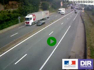 Caméra autoroutière sur l'A47 à hauteur de Givors, a proximité de Lyon. La webcam est orientée vers Lyon