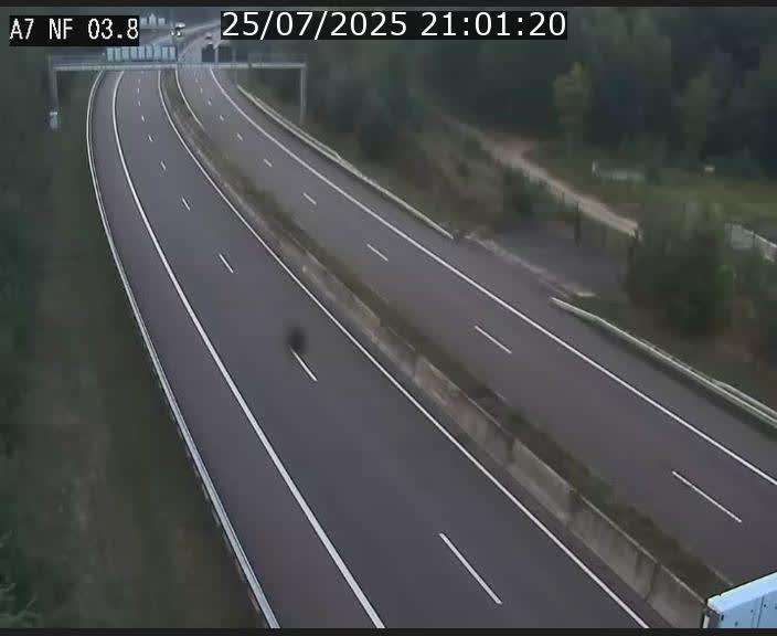 Webcam autoroute A7 au Luxembourg à la sortie du Tunnel Stafelter vers le Nord