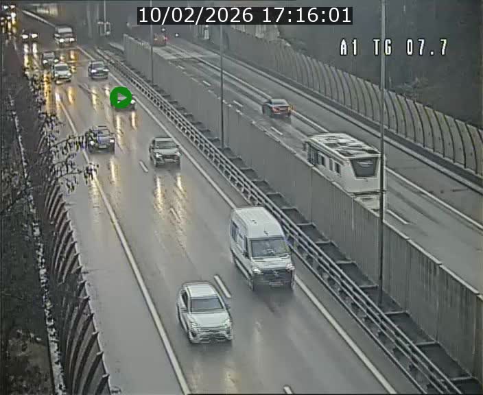 Traffic live webcam Luxembourg Kirchberg - A1 direction Luxembourg-ville - BK 7.7