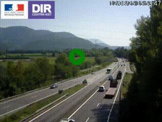 Caméra trafic à Meylan sur la Rocade-Sud de Grenoble en direction d'Aix-en-Provence