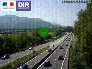 Caméra trafic à Meylan sur la Rocade-Sud de Grenoble en direction d'Aix-en-Provence