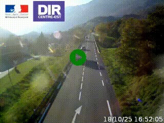 Web cam sur la N90 à Aime, en provenance de Bourg-Saint-Maurice et en direction d'Albertville