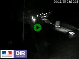 Caméra autoroute sur A6 - Valvert, près de Lyon, en direction de Paris, à hauteur de la sortie 36 Porte du Valvert