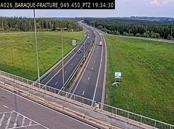Webcam à la Baraque de Fraiture à la jonction entre l'E25 et la N89 à hauteur de Vielsalm