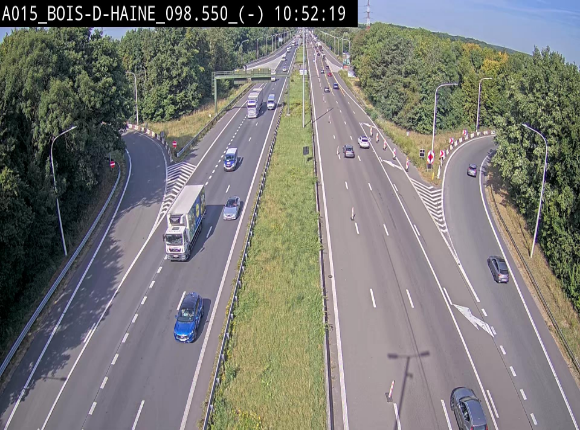 Webcam autoroute Belgique - Bois d'Haine - E42 - BK 98.6