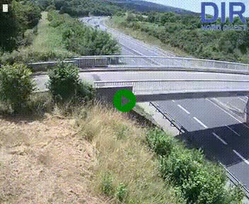 Webcam sur A84 à hauteur de Pont-Farcy, au niveau du pont autoroutier sur la Vire, au sud de Saint-Lô
