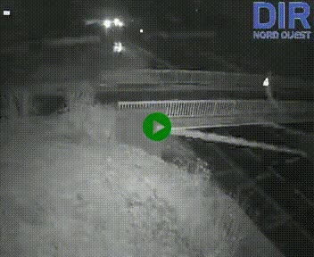 Webcam sur A84 à hauteur de Pont-Farcy, au niveau du pont autoroutier sur la Vire, au sud de Saint-Lô