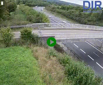 Webcam sur A84 à hauteur de Pont-Farcy, au niveau du pont autoroutier sur la Vire, au sud de Saint-Lô
