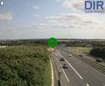 Webcam au début de l'A84 sur le périphérique Ouest de Caen (N814) à hauteur de la sortie 9, Porte de Bretagne