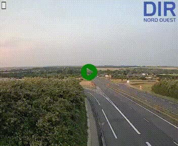 Webcam au début de l'A84 sur le périphérique Ouest de Caen (N814) à hauteur de la sortie 9, Porte de Bretagne