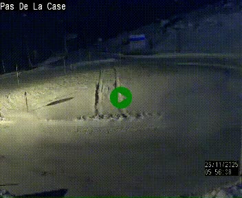 Webcam sur la N22 au niveau du poste frontière entre la France et Andorre à proximité de Pas de la Case à plus de 2000 mètres d'altitude