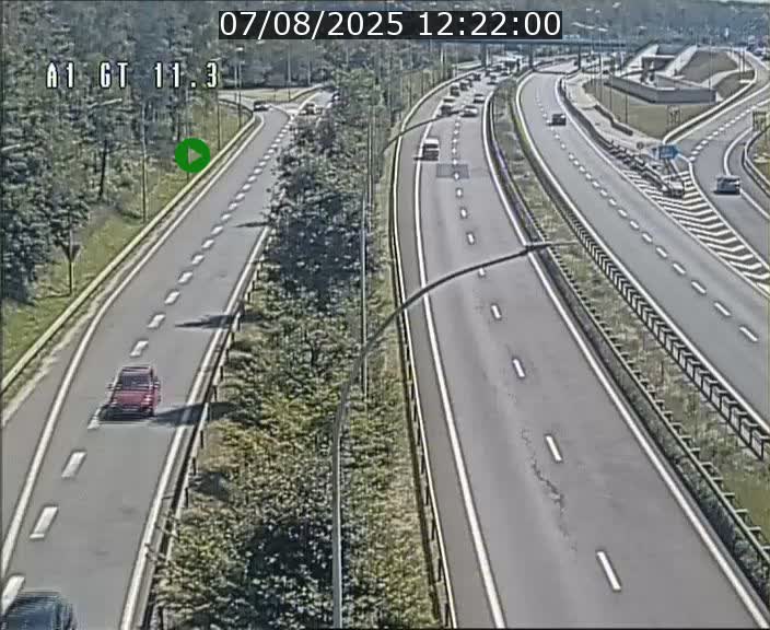 Traffic live webcam Luxembourg Senningerberg - A1 direction Allemagne - BK 11.3