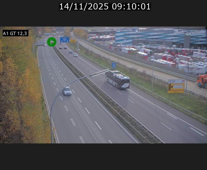 Traffic live webcam Luxembourg Senningerberg - A1 direction Allemagne - BK 12.3