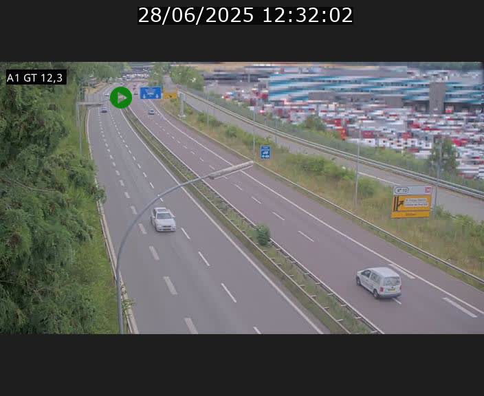 Traffic live webcam Luxembourg Senningerberg - A1 direction Allemagne - BK 12.3