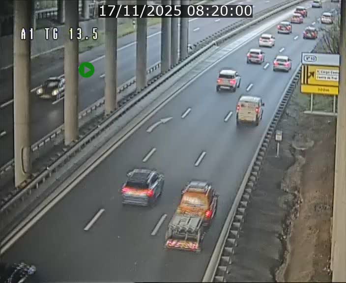 Traffic live webcam Luxembourg Senningen - A1 direction Luxembourg - BK 13.5