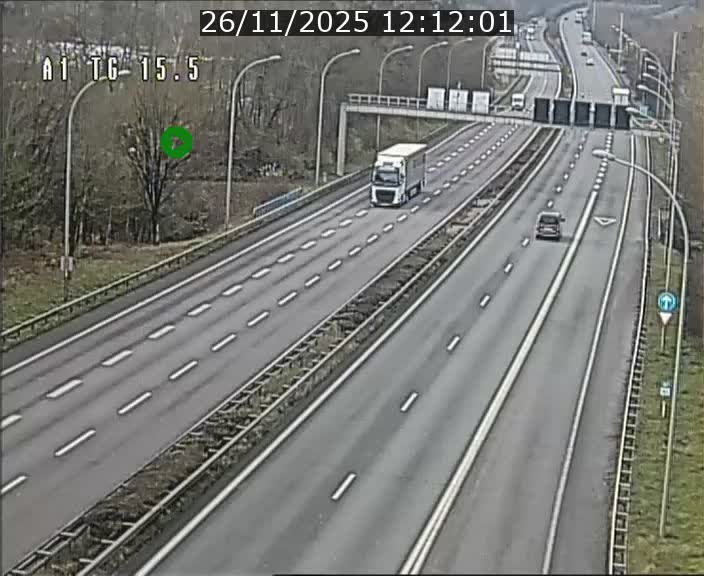 Traffic live webcam Luxembourg Munsbach - A1 direction Luxembourg - BK 15.5