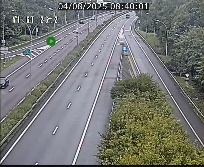 Traffic live webcam Luxembourg Grevenmacher - A1 direction Allemagne - BK 26.2