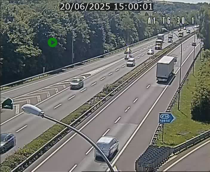Traffic live webcam Luxembourg Grevenmacher - A1 direction Luxembourg - BK 30.1