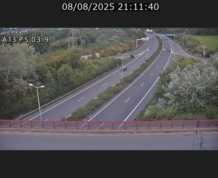 Traffic live webcam Luxembourg Differdange - A13 direction Esch-sur-Alzette - BK 3.9